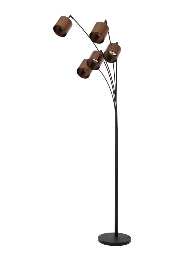 Lucide RANKOS - Vloerlamp - 5xE14 - Zwart - uitgezet